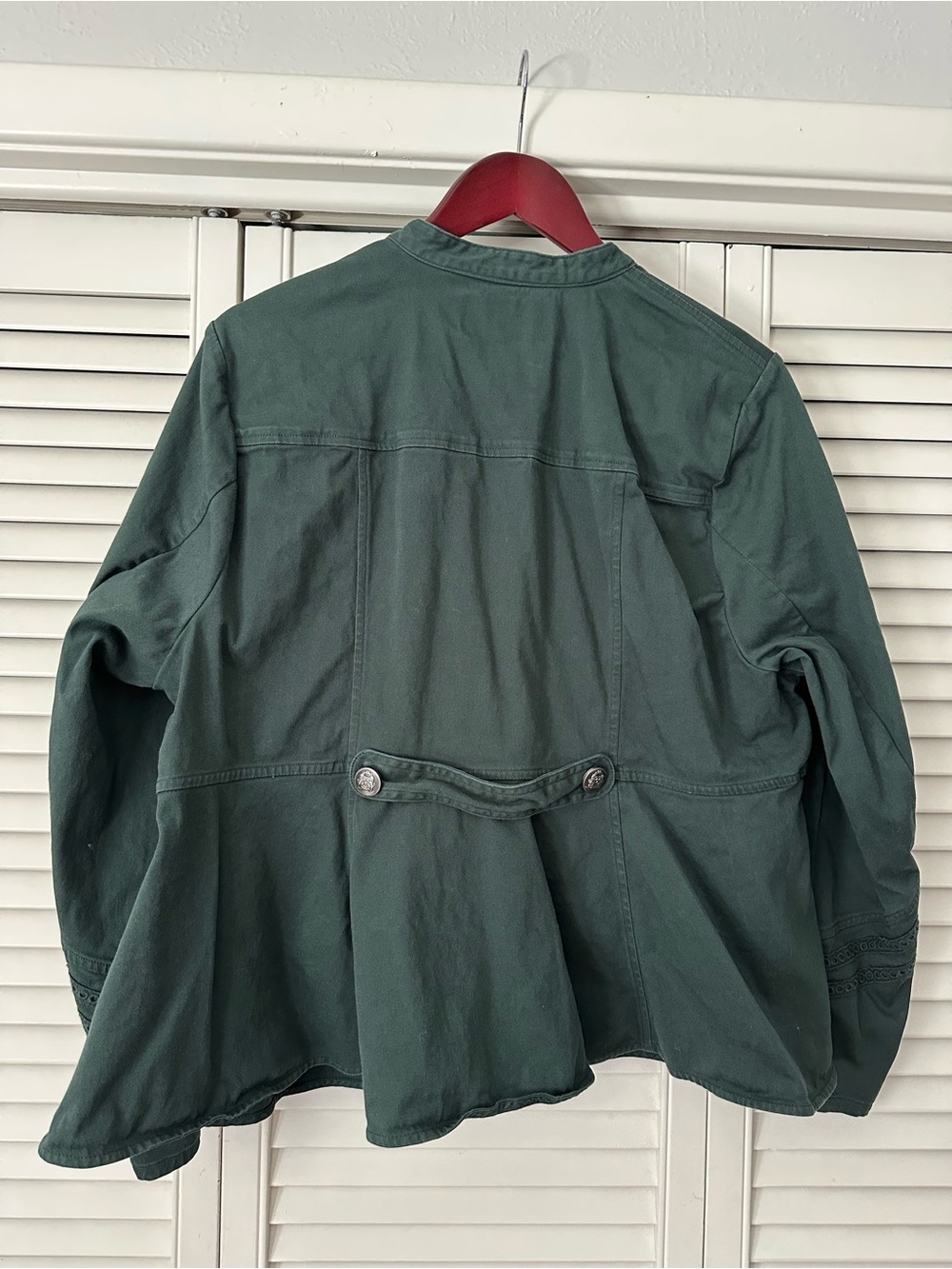 TORRID forest green military-inspired buttoned jacket - Picture 6 of 8